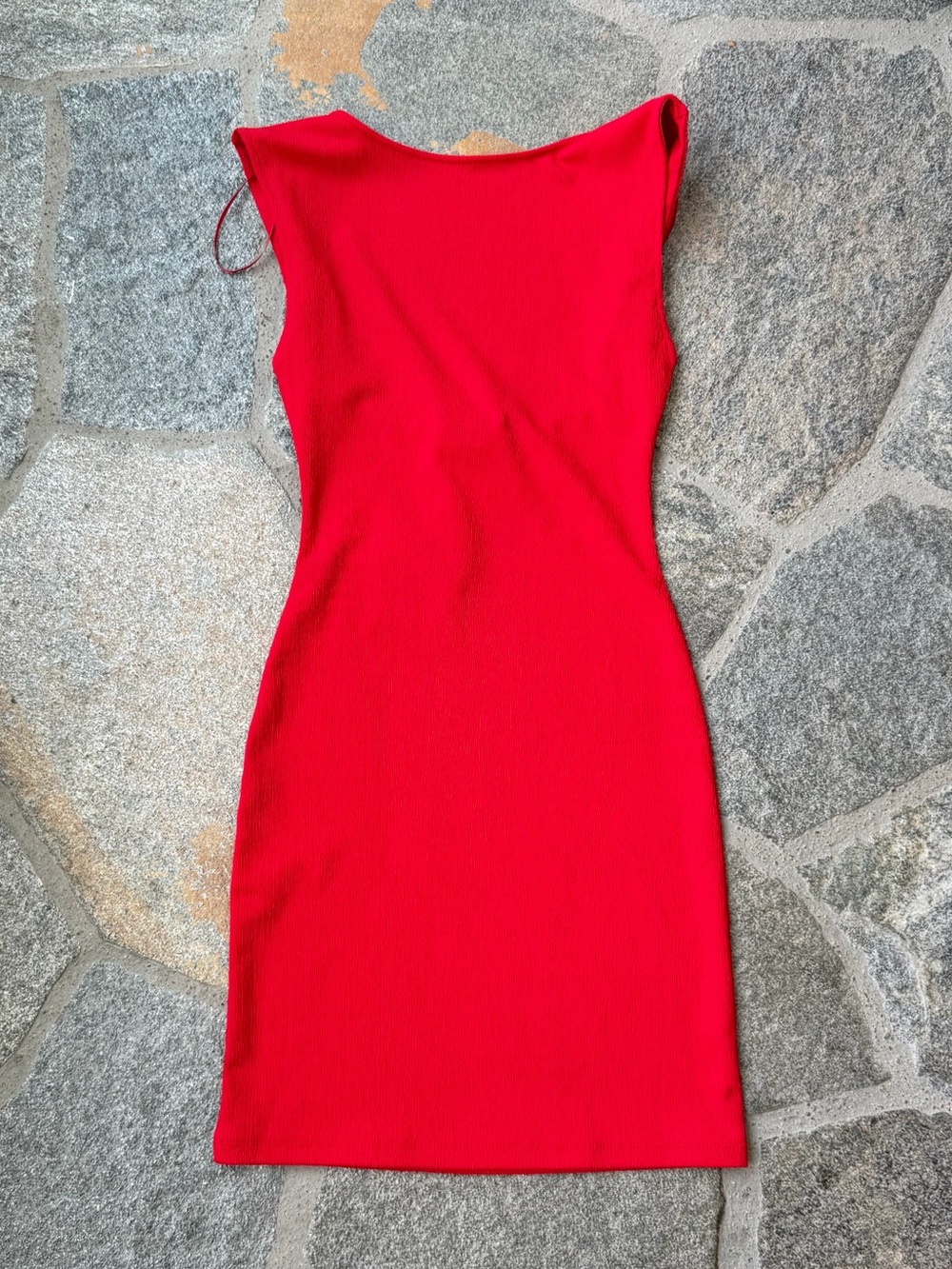 Bershka Red Sleeveless Bodycon Mini Dress
